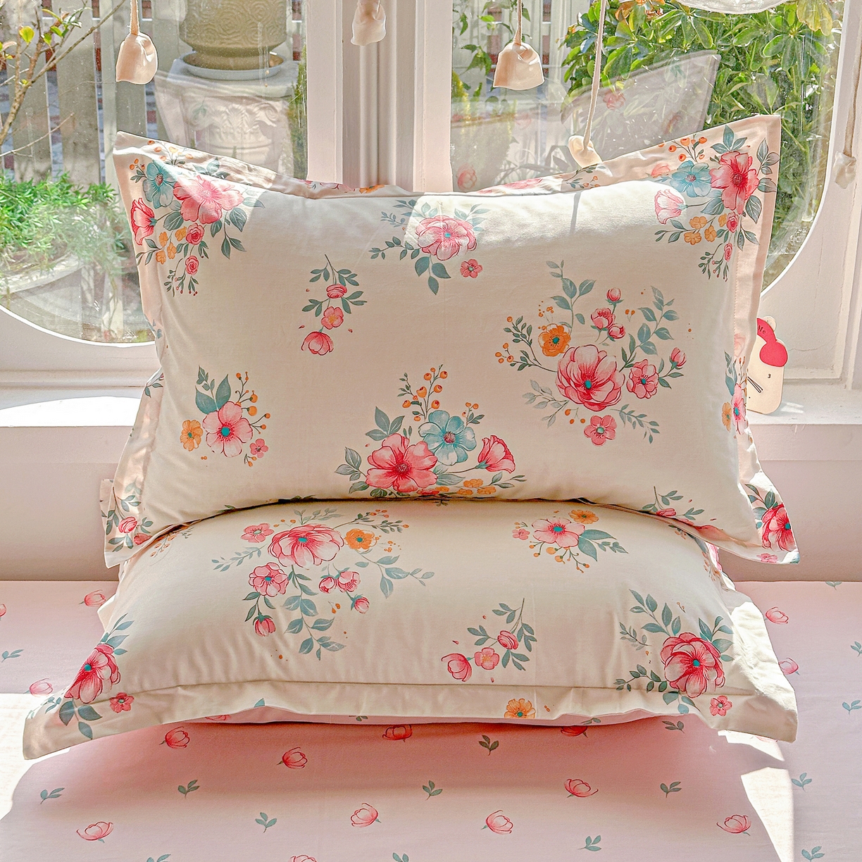 91家纺网 家纺一手货源 找家纺 佳汐蓝家纺 2026新款全棉纯棉加厚13376印花单品枕套 枕套单件 馨兰