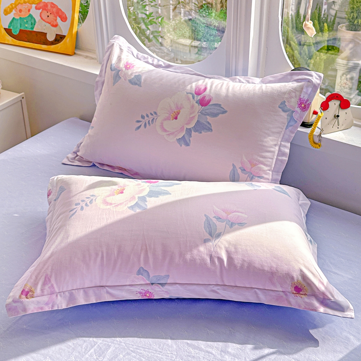 91家纺网 家纺一手货源 找家纺 佳汐蓝家纺 2026新款全棉纯棉加厚13376印花单品枕套 枕套单件 星漫