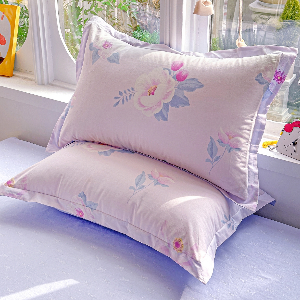 91家纺网 家纺一手货源 找家纺 佳汐蓝家纺 2026新款全棉纯棉加厚13376印花单品枕套 枕套单件 星漫