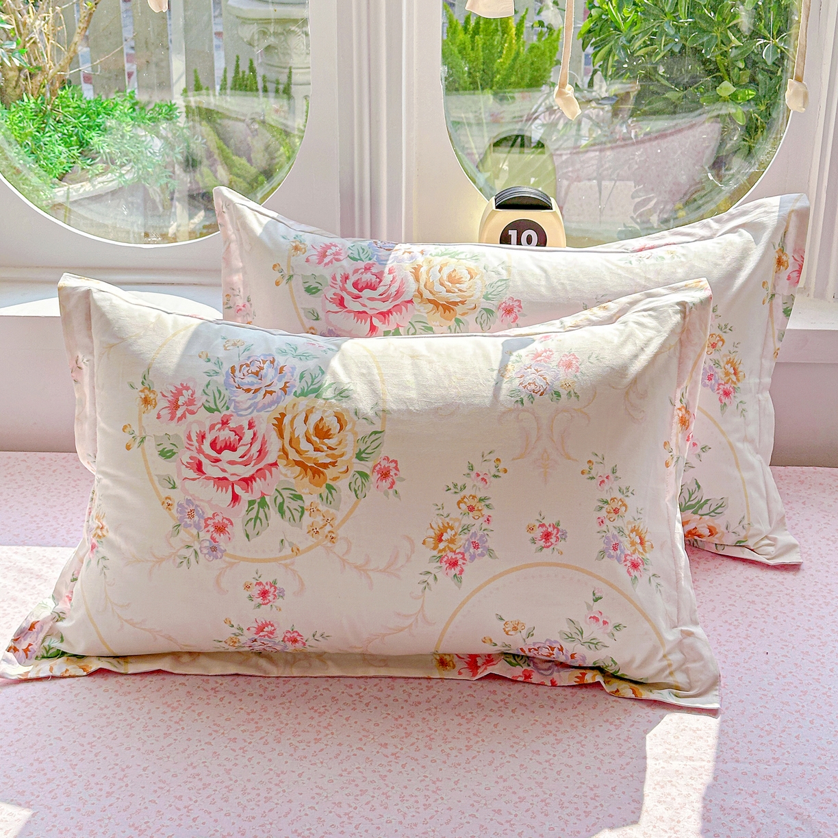 91家纺网 家纺一手货源 找家纺 佳汐蓝家纺 2026新款全棉纯棉加厚13376印花单品枕套 枕套单件 杏雨寻春