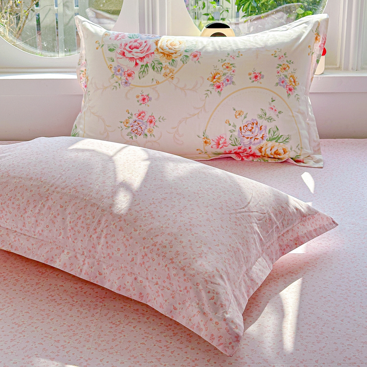 91家纺网 家纺一手货源 找家纺 佳汐蓝家纺 2026新款全棉纯棉加厚13376印花单品枕套 枕套单件 杏雨寻春