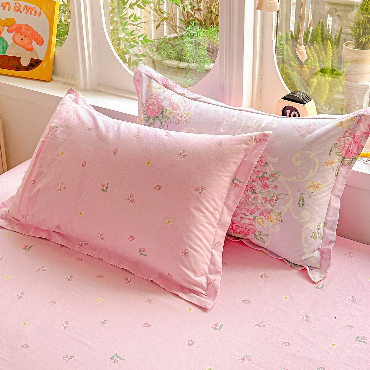 佳汐蓝家纺 2026新款全棉纯棉加厚13376印花单品枕套 枕套单件 嫣语花开