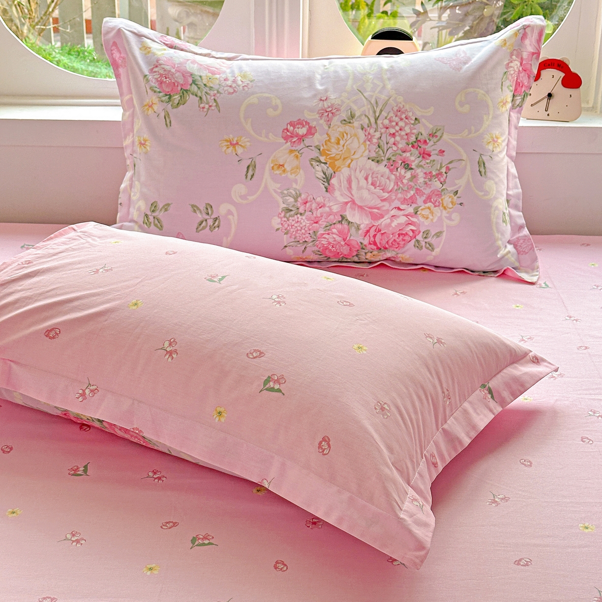 91家纺网 家纺一手货源 找家纺 佳汐蓝家纺 2026新款全棉纯棉加厚13376印花单品枕套 枕套单件 嫣语花开