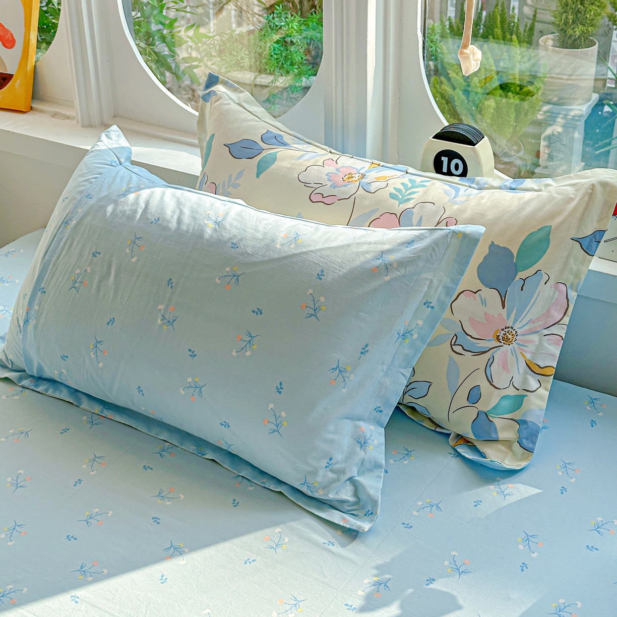 佳汐蓝家纺 2026新款全棉纯棉加厚13376印花单品枕套 枕套单件 叶玲珑