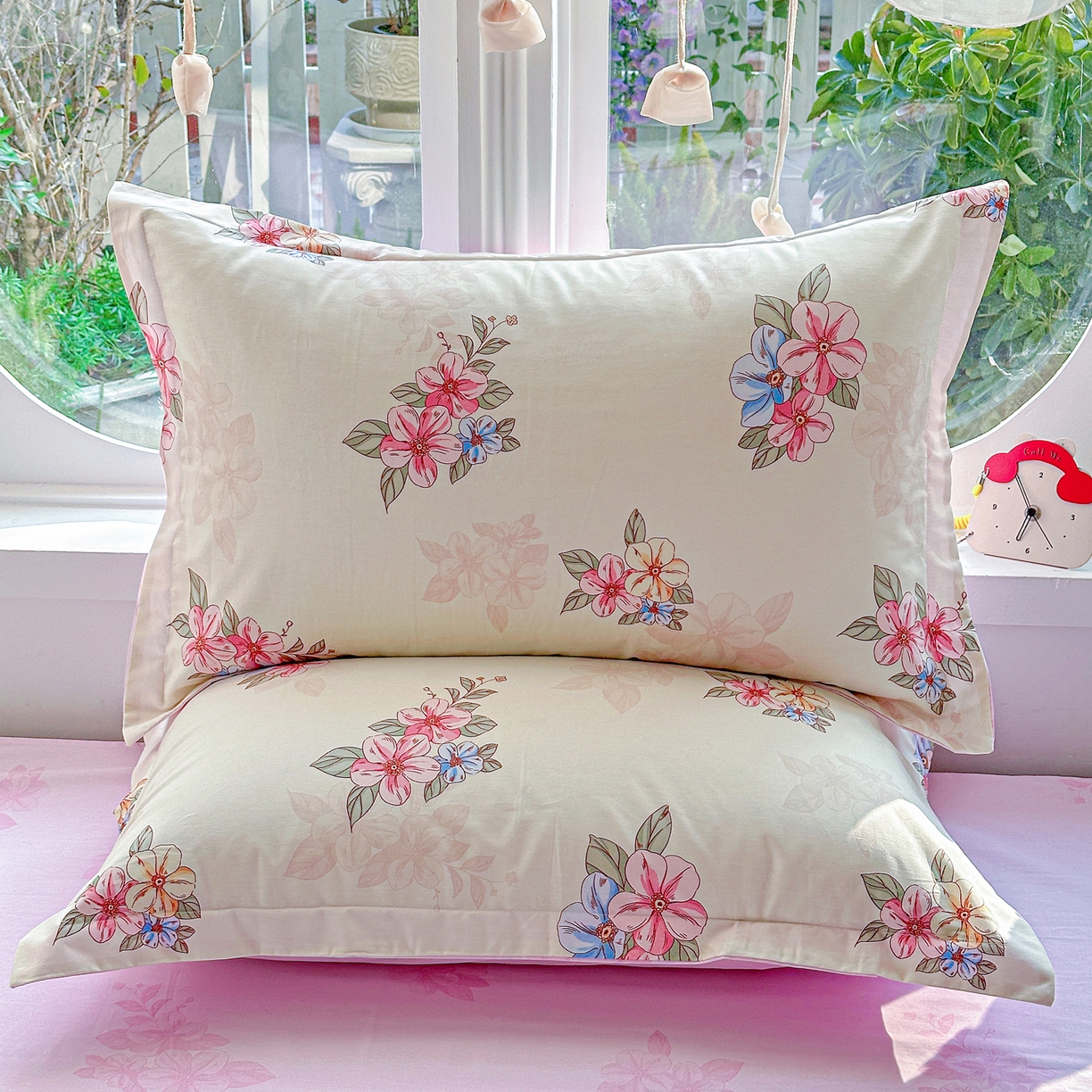 91家纺网 家纺一手货源 找家纺 佳汐蓝家纺 2026新款全棉纯棉加厚13376印花单品枕套 枕套单件 玉兰芬芳