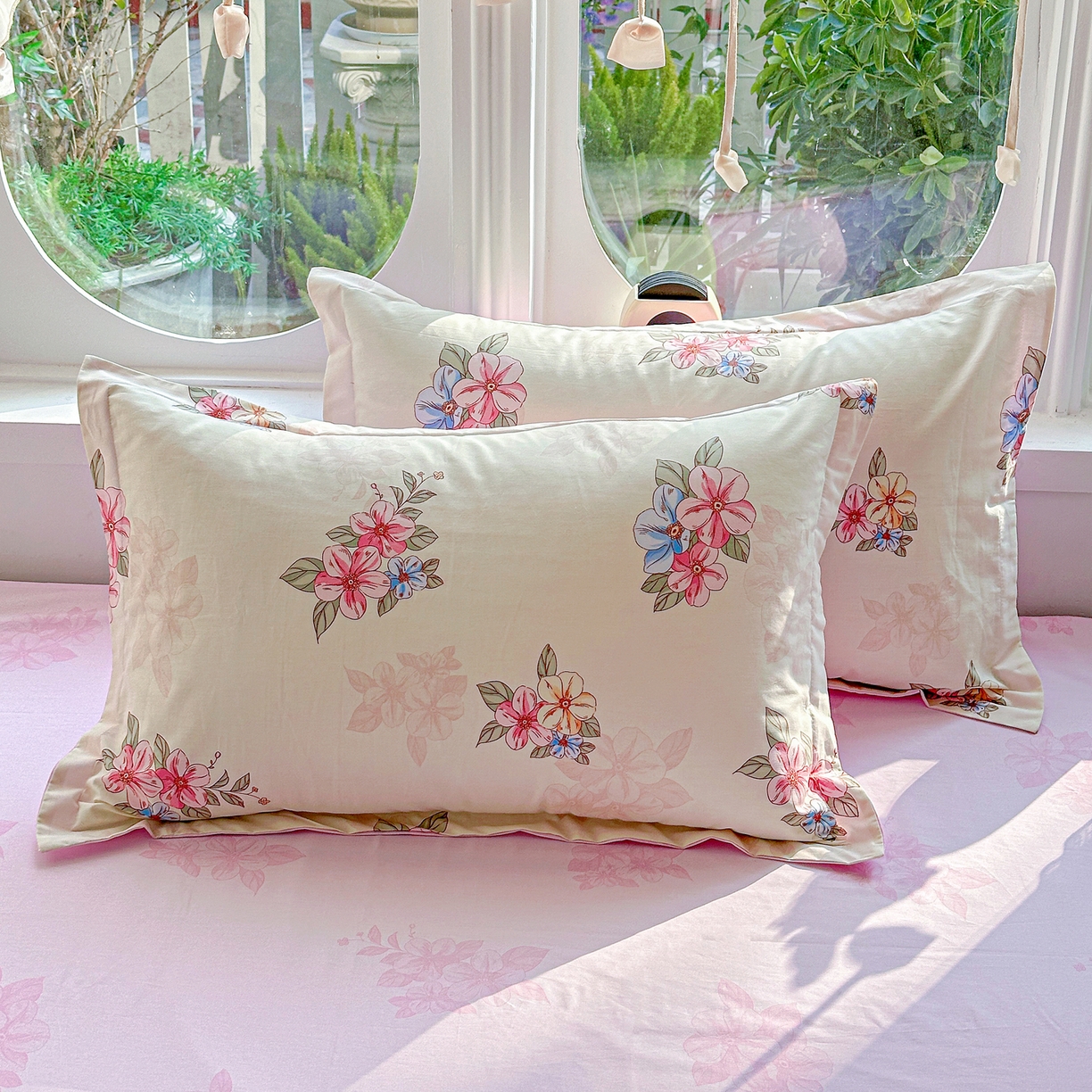 91家纺网 家纺一手货源 找家纺 佳汐蓝家纺 2026新款全棉纯棉加厚13376印花单品枕套 枕套单件 玉兰芬芳