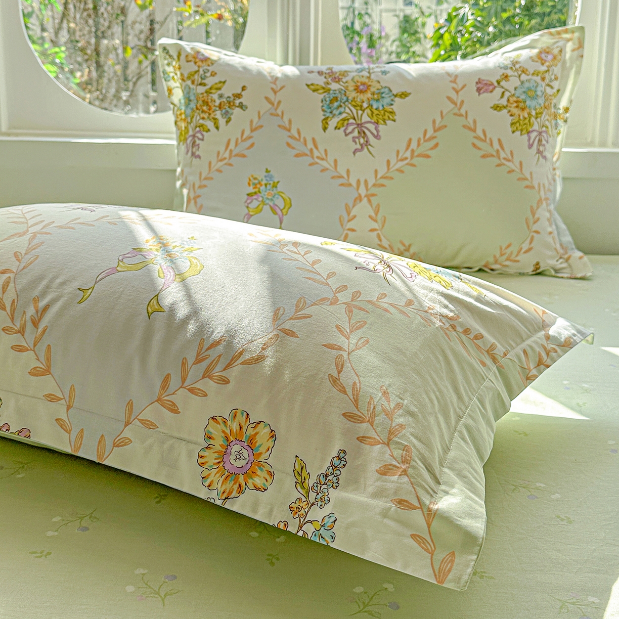 91家纺网 家纺一手货源 找家纺 佳汐蓝家纺 2026新款全棉纯棉加厚13376印花单品枕套 枕套单件 芷妍