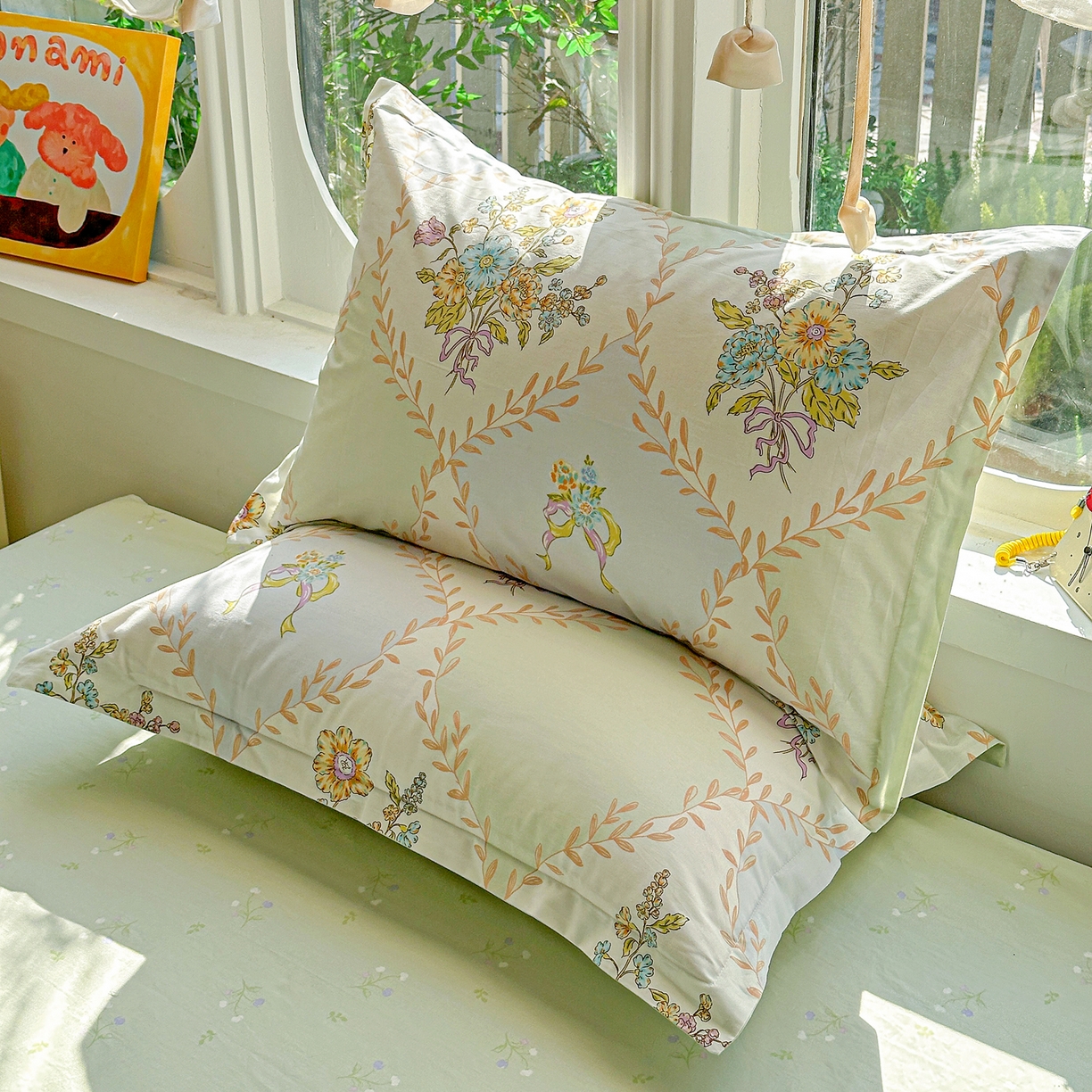 91家纺网 家纺一手货源 找家纺 佳汐蓝家纺 2026新款全棉纯棉加厚13376印花单品枕套 枕套单件 芷妍