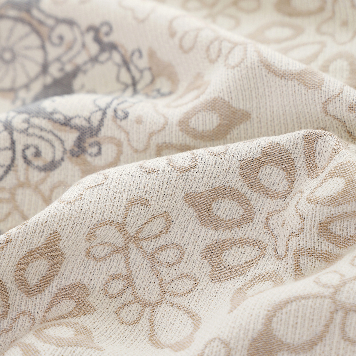 91家纺网 家纺一手货源 找家纺 朴尔家纺-毛巾被 2026新品多彩棉素雅色织提花纯棉纱布枕巾 浮生花