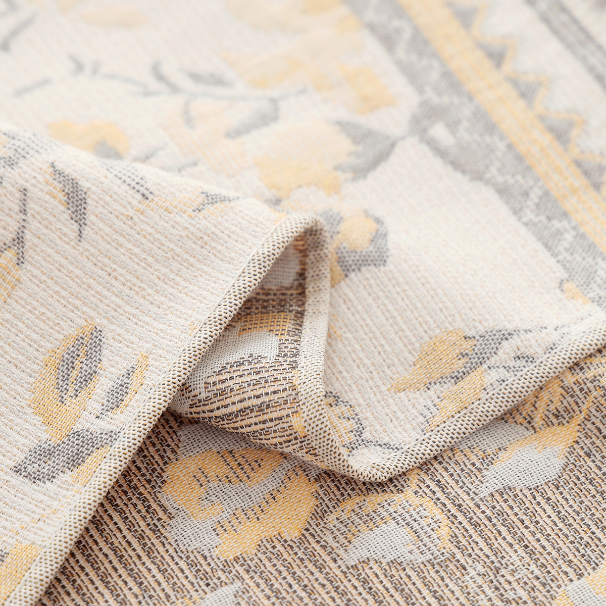 91家纺网 家纺一手货源 找家纺 朴尔家纺-毛巾被 2026新品多彩棉素雅色织提花纯棉纱布枕巾 锦瑟