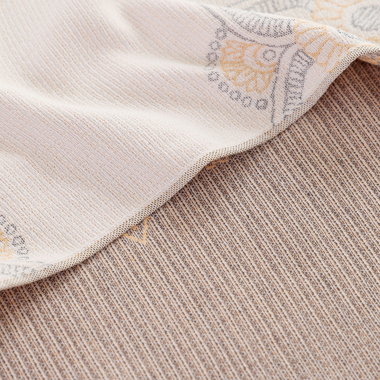 91家纺网 家纺一手货源 找家纺 朴尔家纺-毛巾被 2026新品多彩棉素雅色织提花纯棉纱布枕巾 洛拉