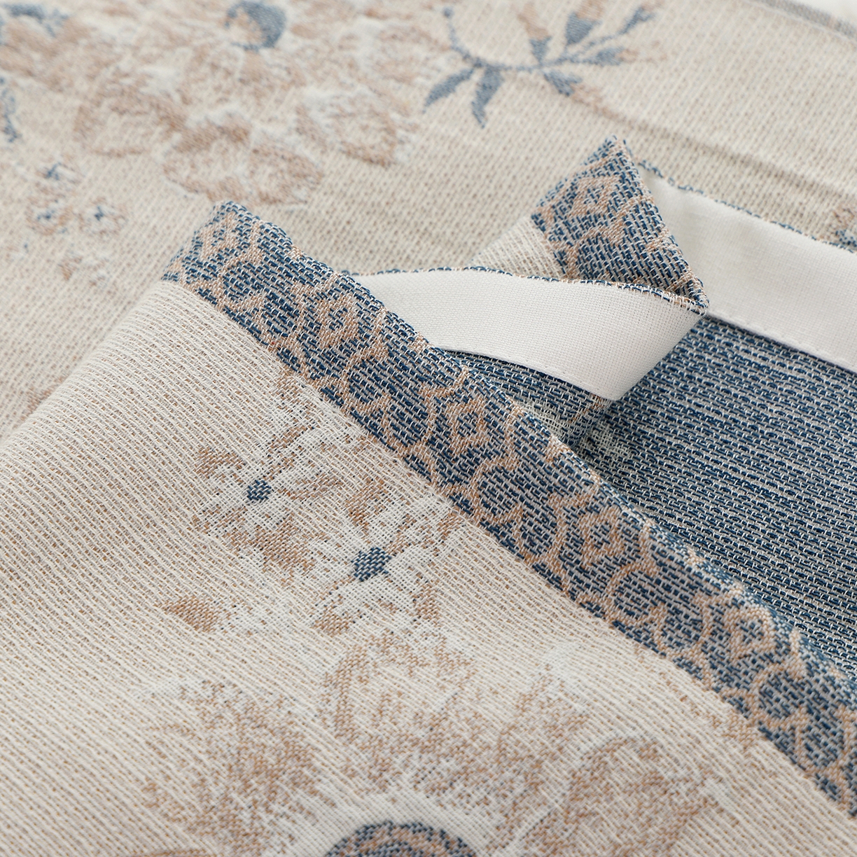 91家纺网 家纺一手货源 找家纺 朴尔家纺-毛巾被 2026新品多彩棉素雅色织提花纯棉纱布枕巾 清岁