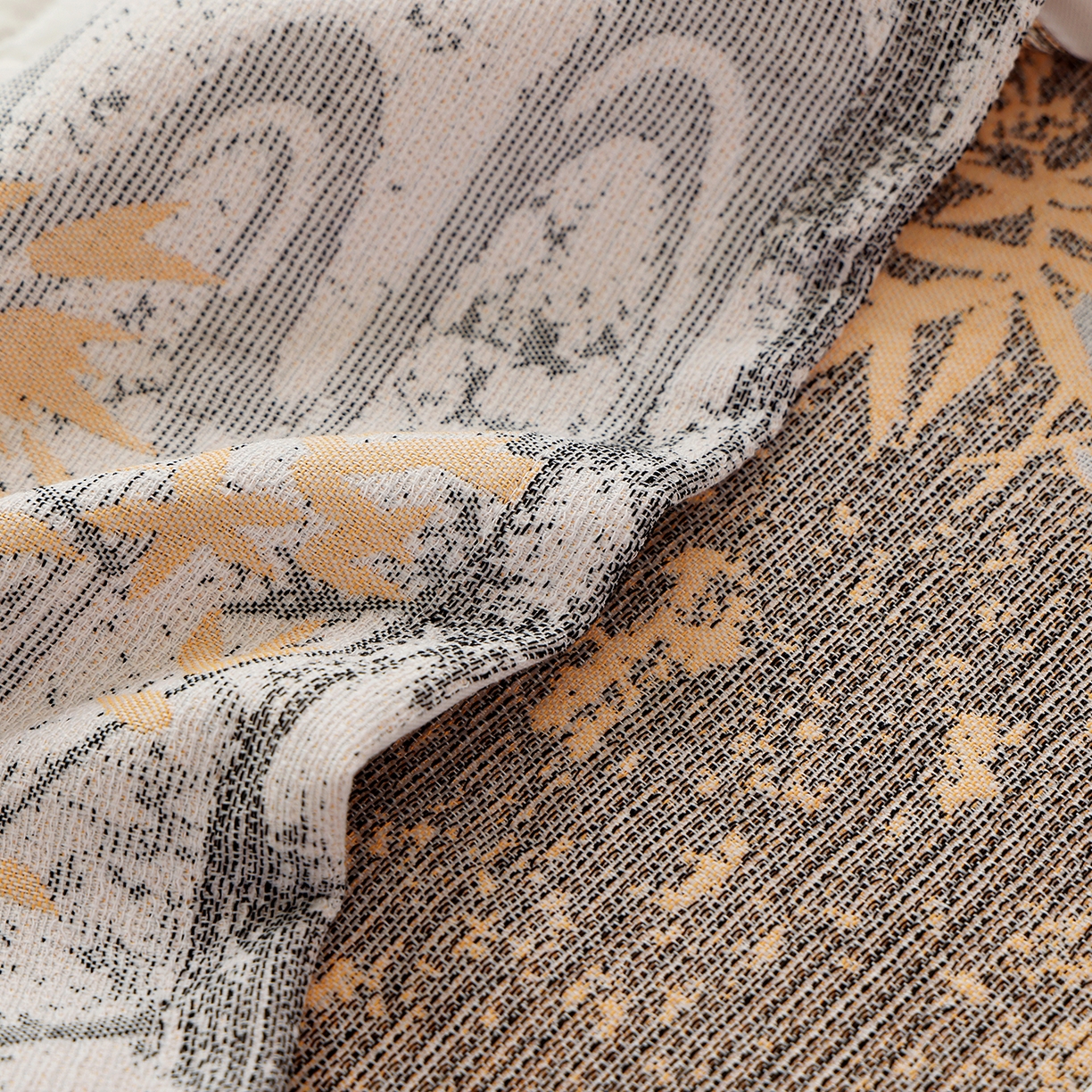 91家纺网 家纺一手货源 找家纺 朴尔家纺-毛巾被 2026新品多彩棉素雅色织提花纯棉纱布枕巾 月华韵