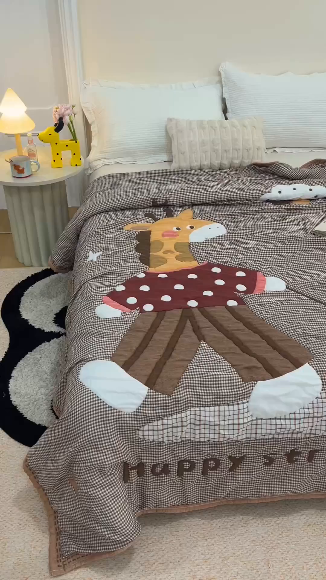 91家纺网 家纺一手货源 找家纺 朴尔家纺-毛巾被 2026新品纯棉云朵棉卡通独版十层加厚纱布泡芙被毛巾被 亲子时刻