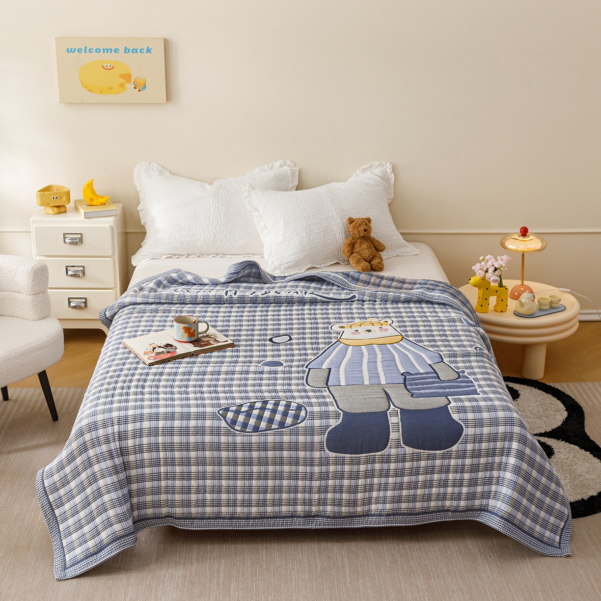 91家纺网 家纺一手货源 找家纺 （总）朴尔家纺-毛巾被 2026新品十层轻肤纯棉云朵棉色织提花纱布泡芙被毛巾被