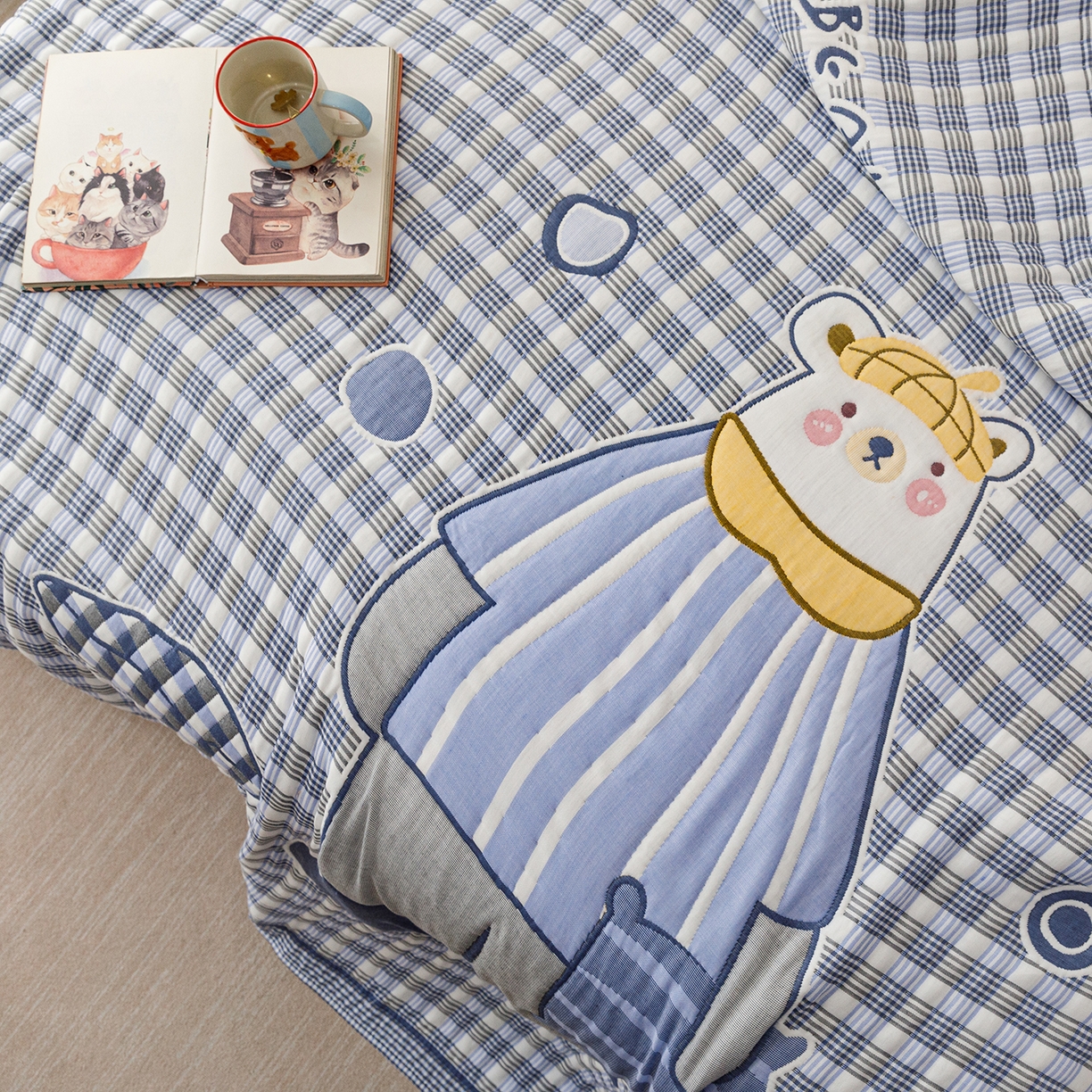 91家纺网 家纺一手货源 找家纺 （总）朴尔家纺-毛巾被 2026新品十层轻肤纯棉云朵棉色织提花纱布泡芙被毛巾被