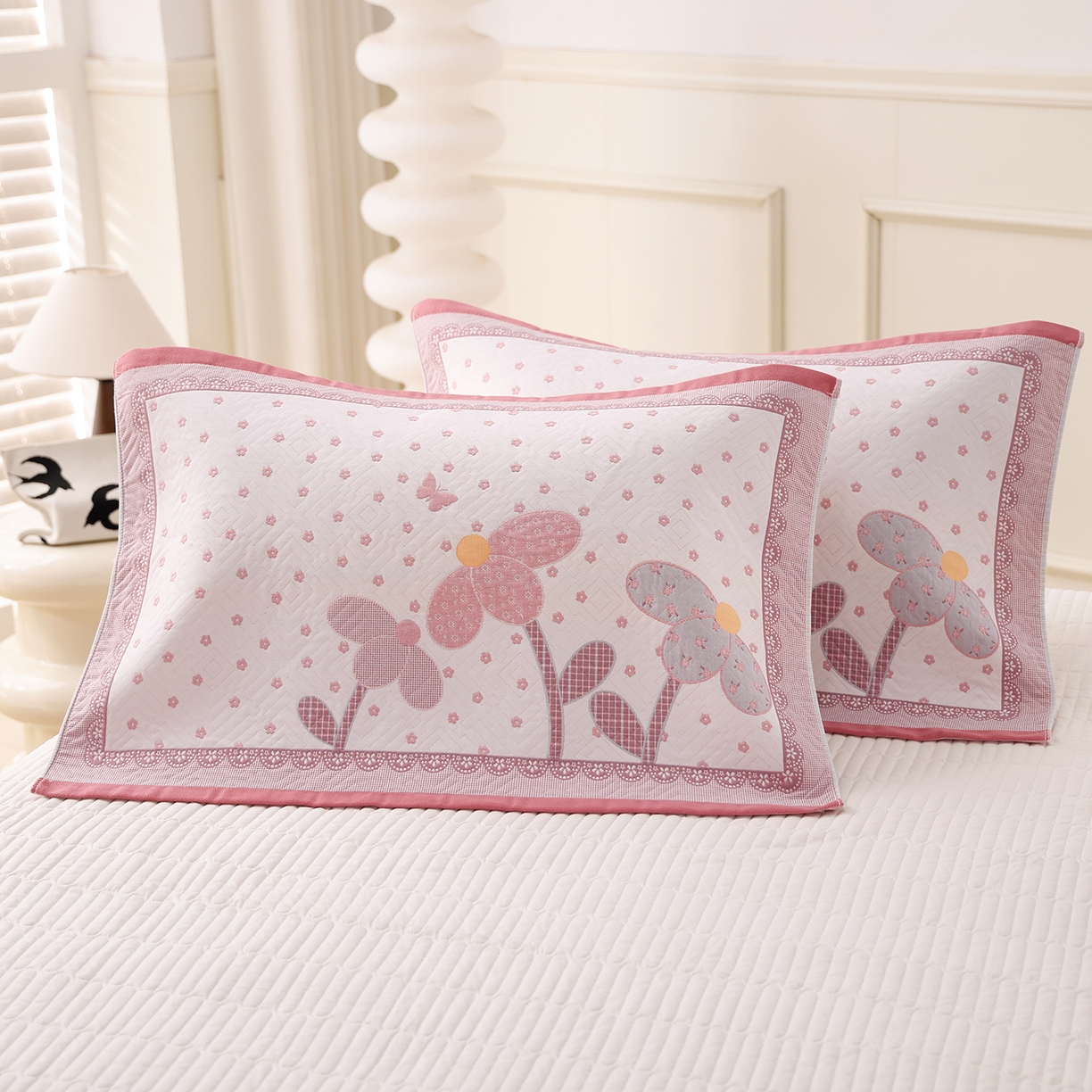 91家纺网 家纺一手货源 找家纺 （总）朴尔家纺-毛巾被 2026新品小清新纯棉色织高密多层纱布枕巾