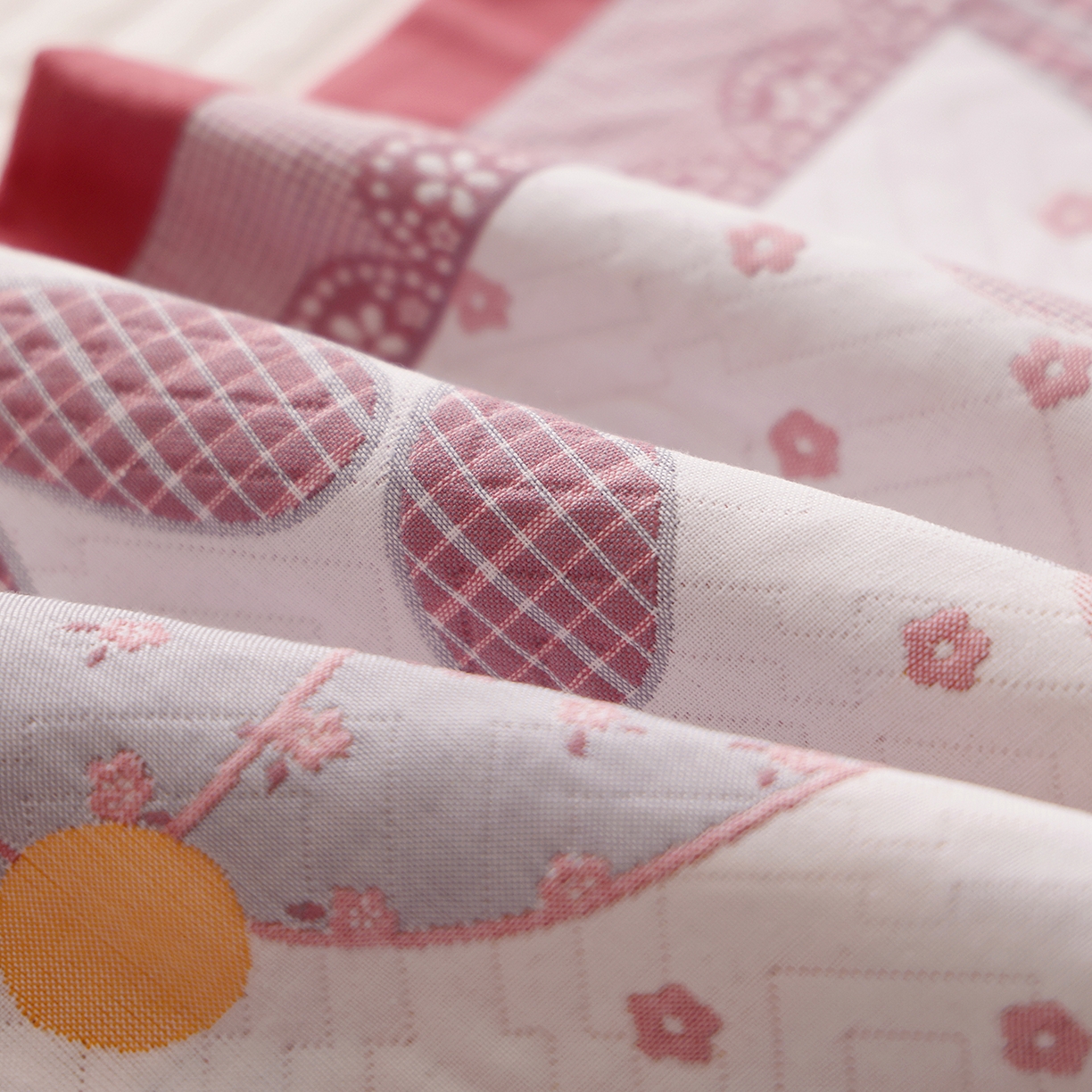 91家纺网 家纺一手货源 找家纺 （总）朴尔家纺-毛巾被 2026新品小清新纯棉色织高密多层纱布枕巾