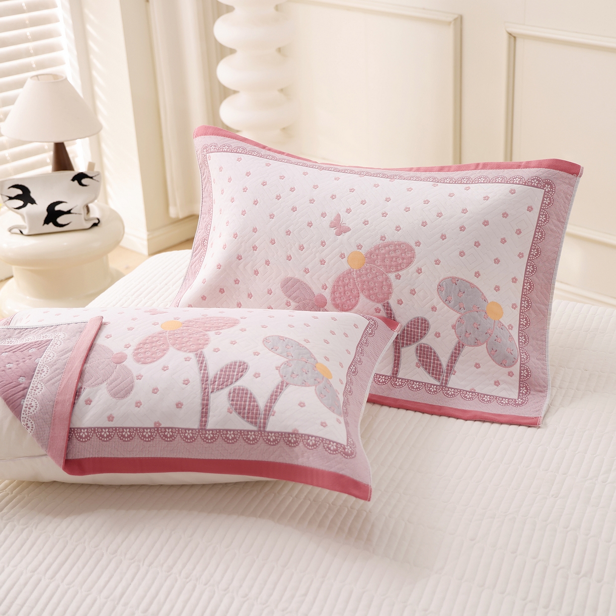 91家纺网 家纺一手货源 找家纺 （总）朴尔家纺-毛巾被 2026新品小清新纯棉色织高密多层纱布枕巾