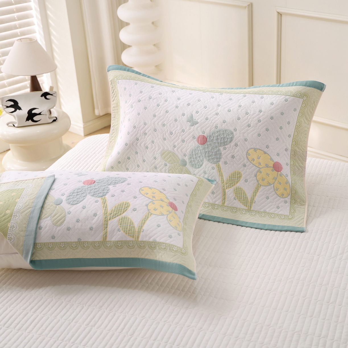 91家纺网 家纺一手货源 找家纺 （总）朴尔家纺-毛巾被 2026新品小清新纯棉色织高密多层纱布枕巾