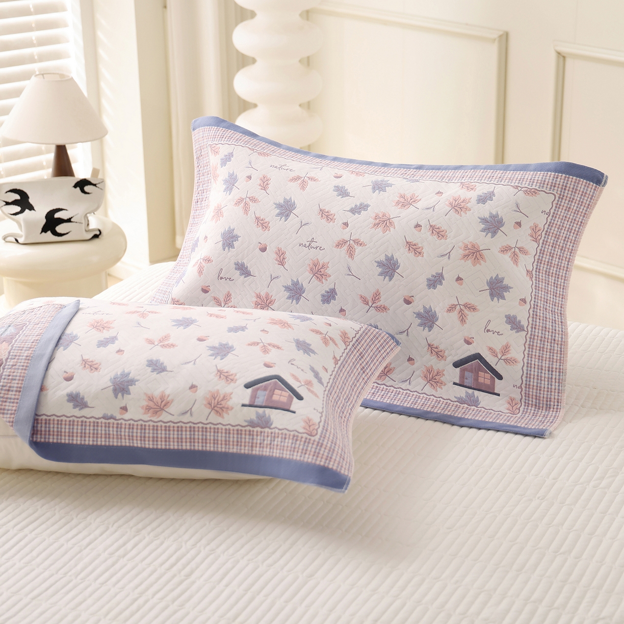 91家纺网 家纺一手货源 找家纺 （总）朴尔家纺-毛巾被 2026新品小清新纯棉色织高密多层纱布枕巾