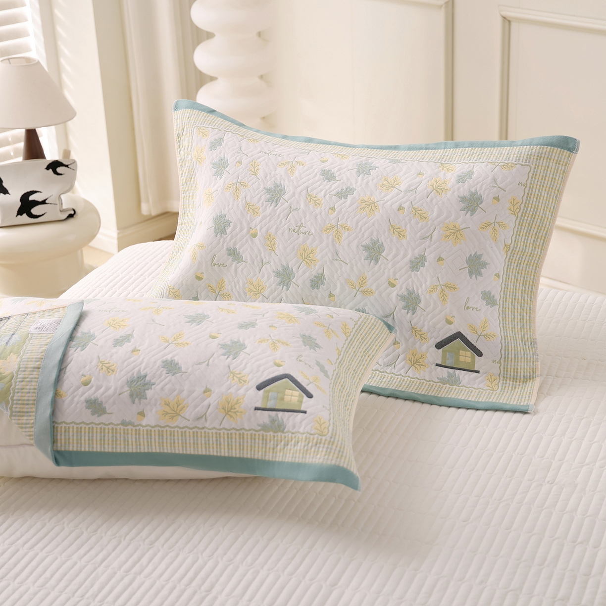 91家纺网 家纺一手货源 找家纺 （总）朴尔家纺-毛巾被 2026新品小清新纯棉色织高密多层纱布枕巾