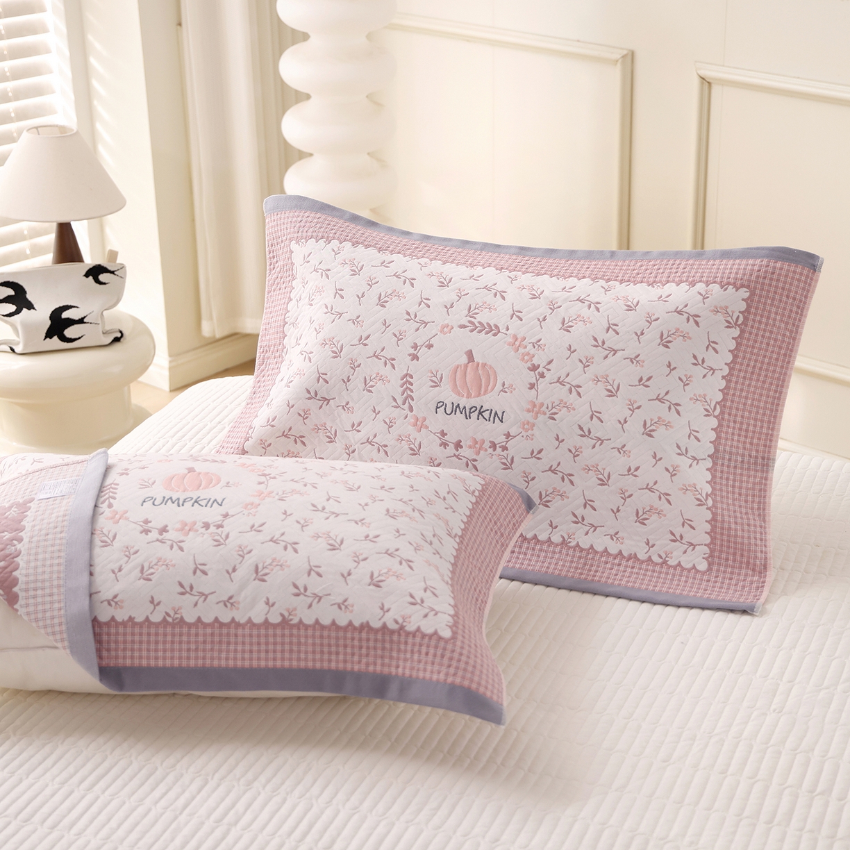 91家纺网 家纺一手货源 找家纺 （总）朴尔家纺-毛巾被 2026新品小清新纯棉色织高密多层纱布枕巾