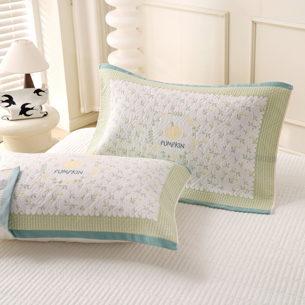 91家纺网 家纺一手货源 找家纺 （总）朴尔家纺-毛巾被 2026新品小清新纯棉色织高密多层纱布枕巾