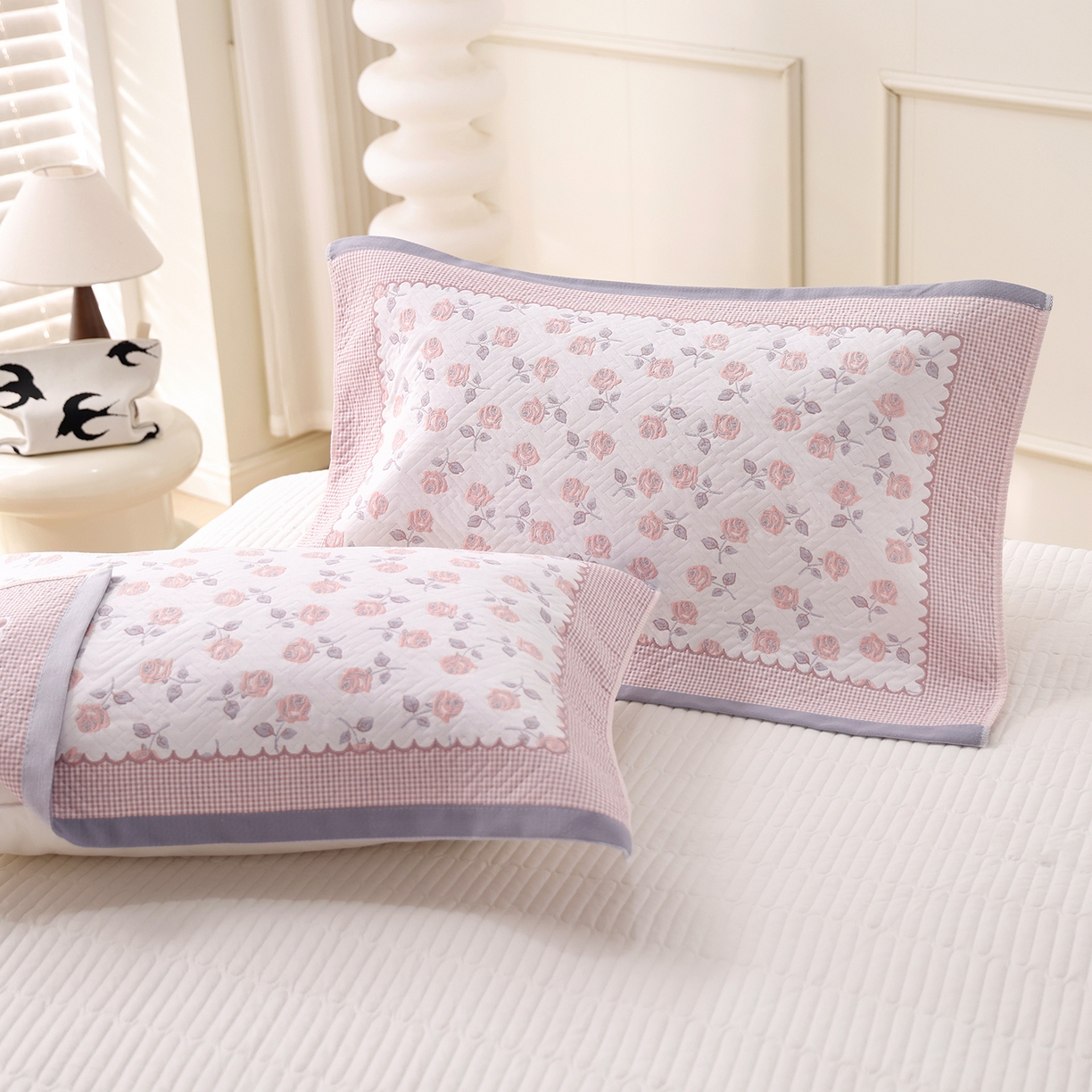 91家纺网 家纺一手货源 找家纺 （总）朴尔家纺-毛巾被 2026新品小清新纯棉色织高密多层纱布枕巾