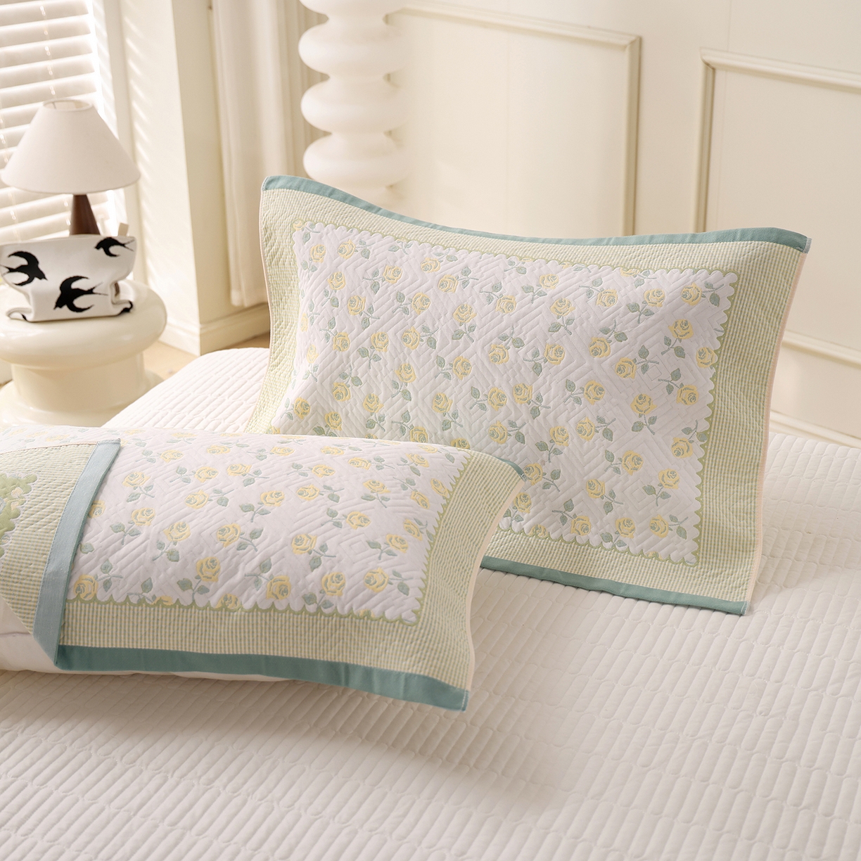 91家纺网 家纺一手货源 找家纺 （总）朴尔家纺-毛巾被 2026新品小清新纯棉色织高密多层纱布枕巾