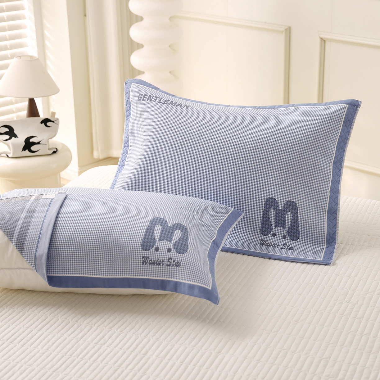 91家纺网 家纺一手货源 找家纺 （总）朴尔家纺-毛巾被 2026新品小清新纯棉色织高密多层纱布枕巾