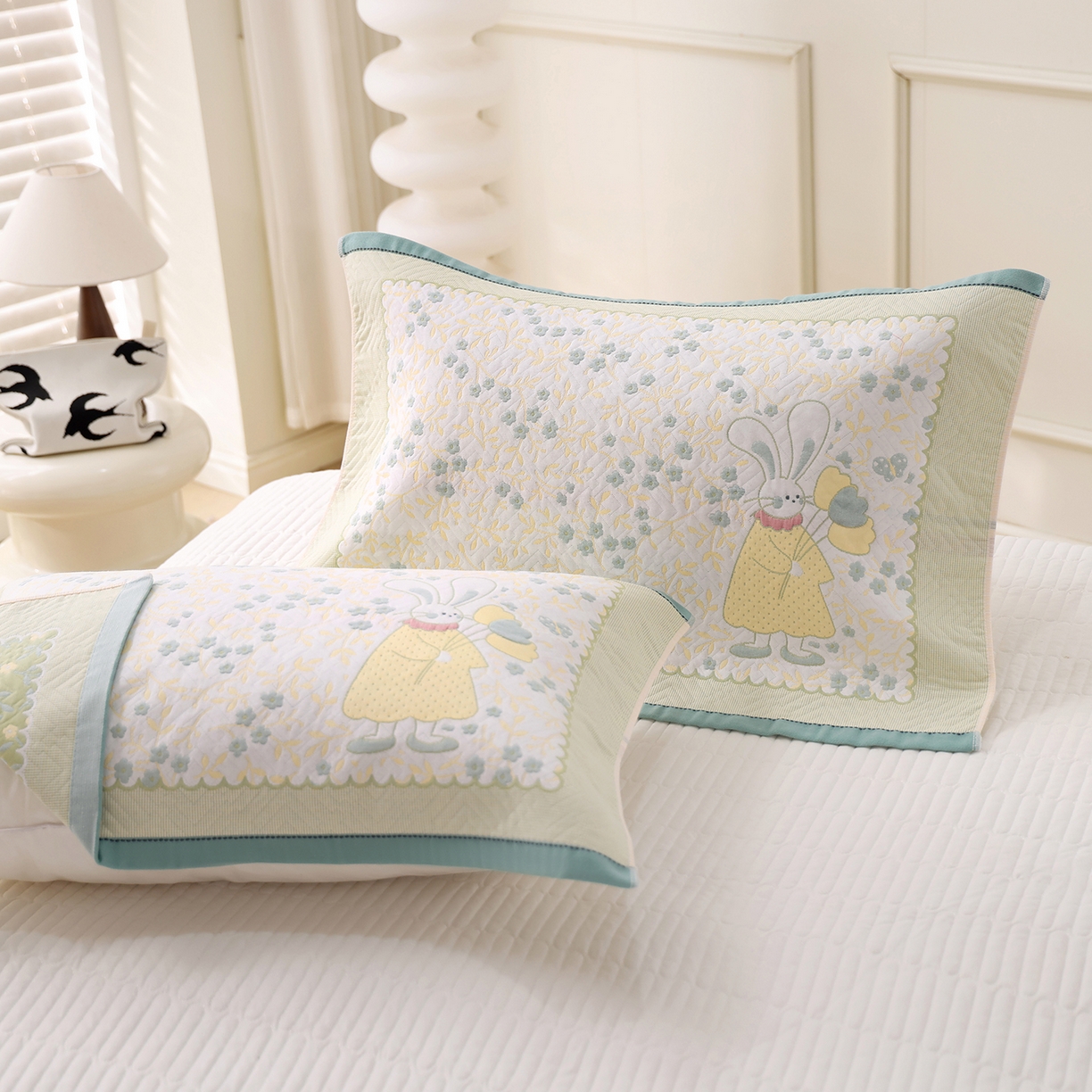 91家纺网 家纺一手货源 找家纺 （总）朴尔家纺-毛巾被 2026新品小清新纯棉色织高密多层纱布枕巾