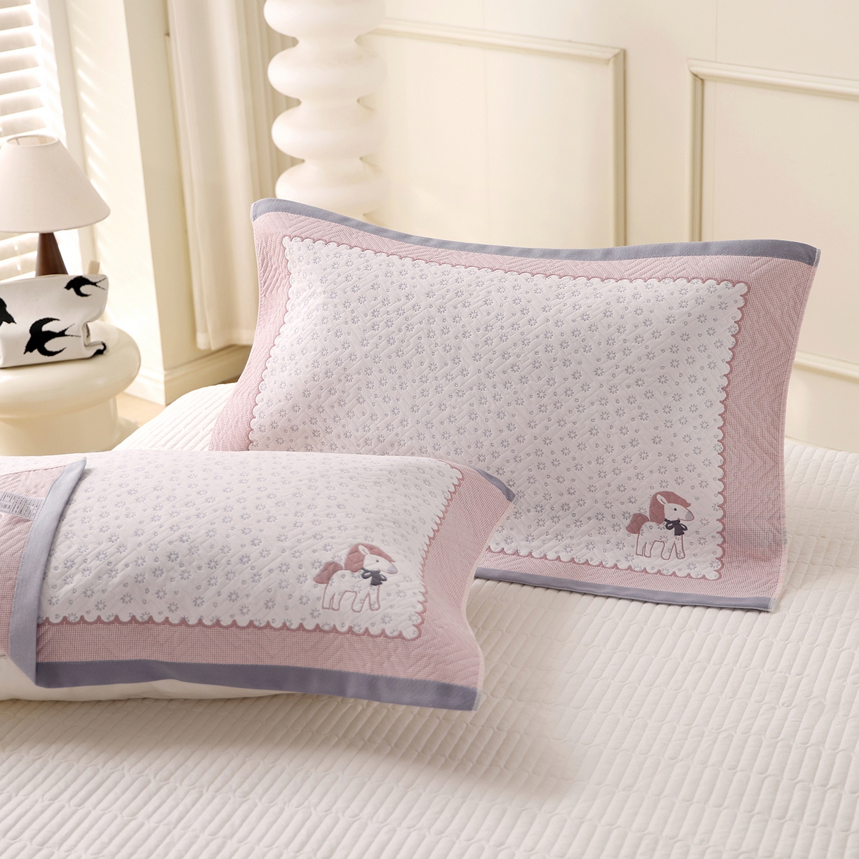 91家纺网 家纺一手货源 找家纺 （总）朴尔家纺-毛巾被 2026新品小清新纯棉色织高密多层纱布枕巾