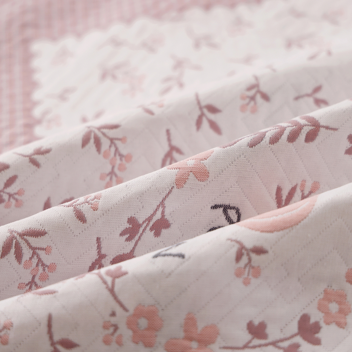 91家纺网 家纺一手货源 找家纺 朴尔家纺-毛巾被 2026新品小清新纯棉色织高密多层纱布枕巾 花韵南瓜-灰