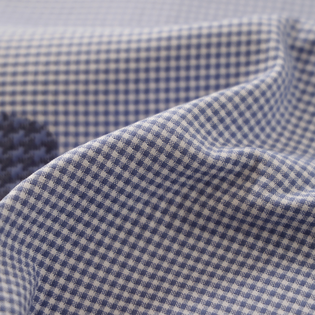 91家纺网 家纺一手货源 找家纺 朴尔家纺-毛巾被 2026新品小清新纯棉色织高密多层纱布枕巾 千鸟长耳兔-蓝