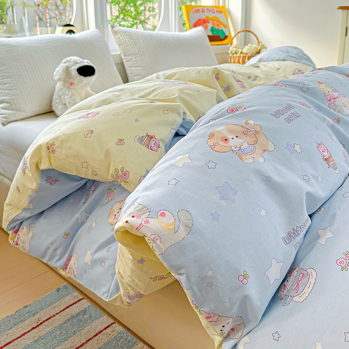 91家纺网 家纺一手货源 找家纺 （总）佳汐蓝家纺 2026新款全棉纯棉加厚13376印花单品被套 被套单件