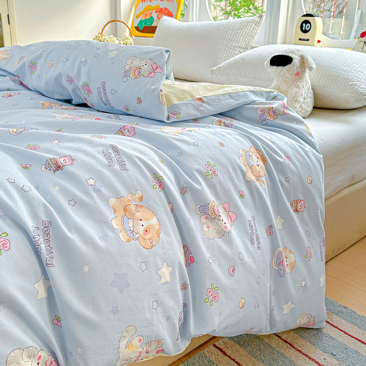 91家纺网 家纺一手货源 找家纺 （总）佳汐蓝家纺 2026新款全棉纯棉加厚13376印花单品被套 被套单件