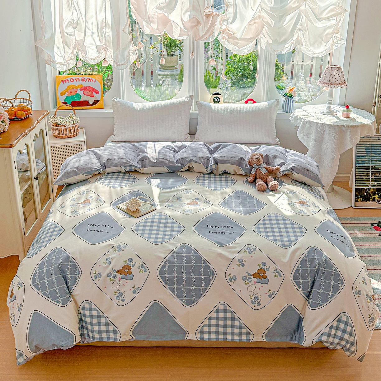 91家纺网 家纺一手货源 找家纺 （总）佳汐蓝家纺 2026新款全棉纯棉加厚13376印花单品被套 被套单件