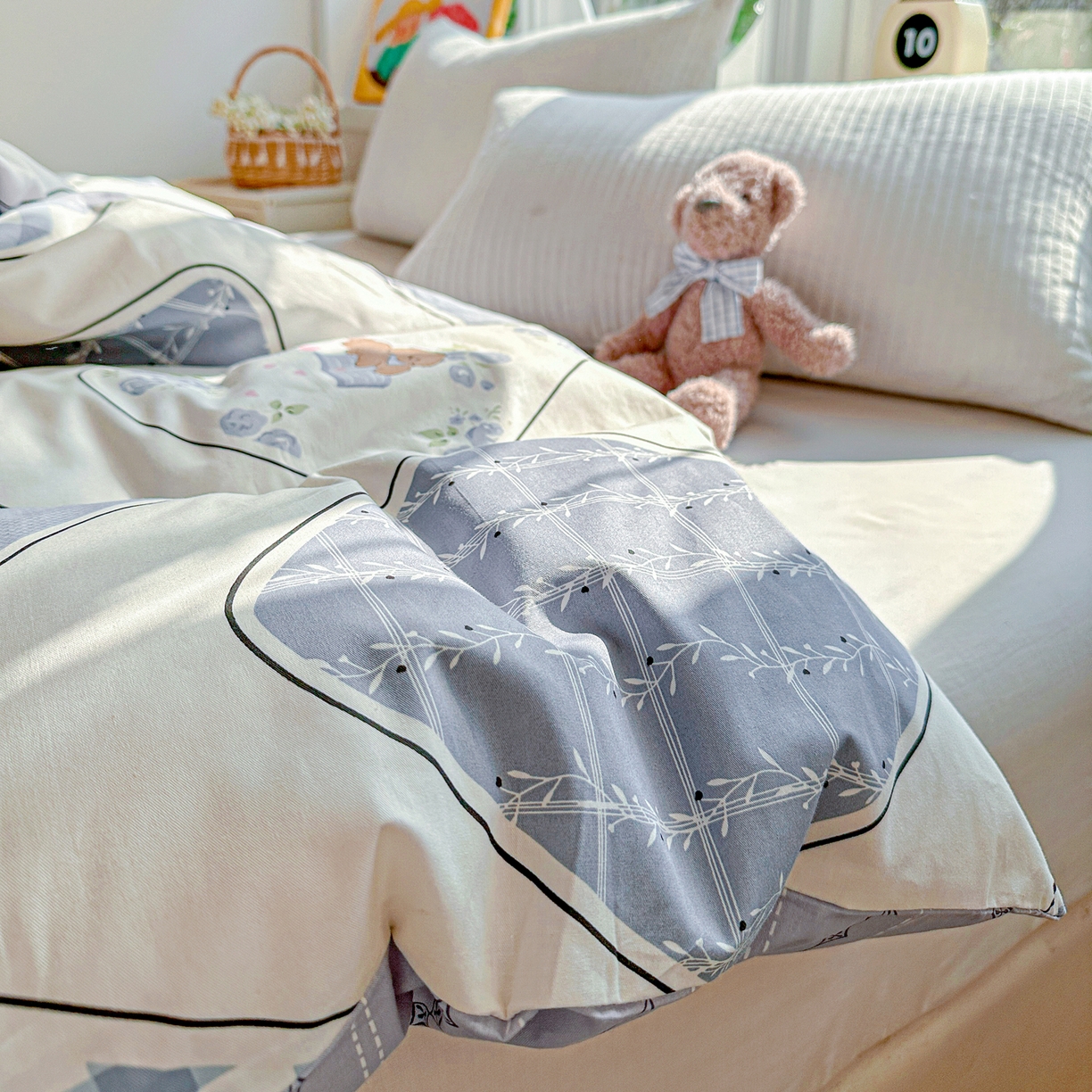 91家纺网 家纺一手货源 找家纺 佳汐蓝家纺 2026新款全棉纯棉加厚13376印花单品被套 被套单件 乐园