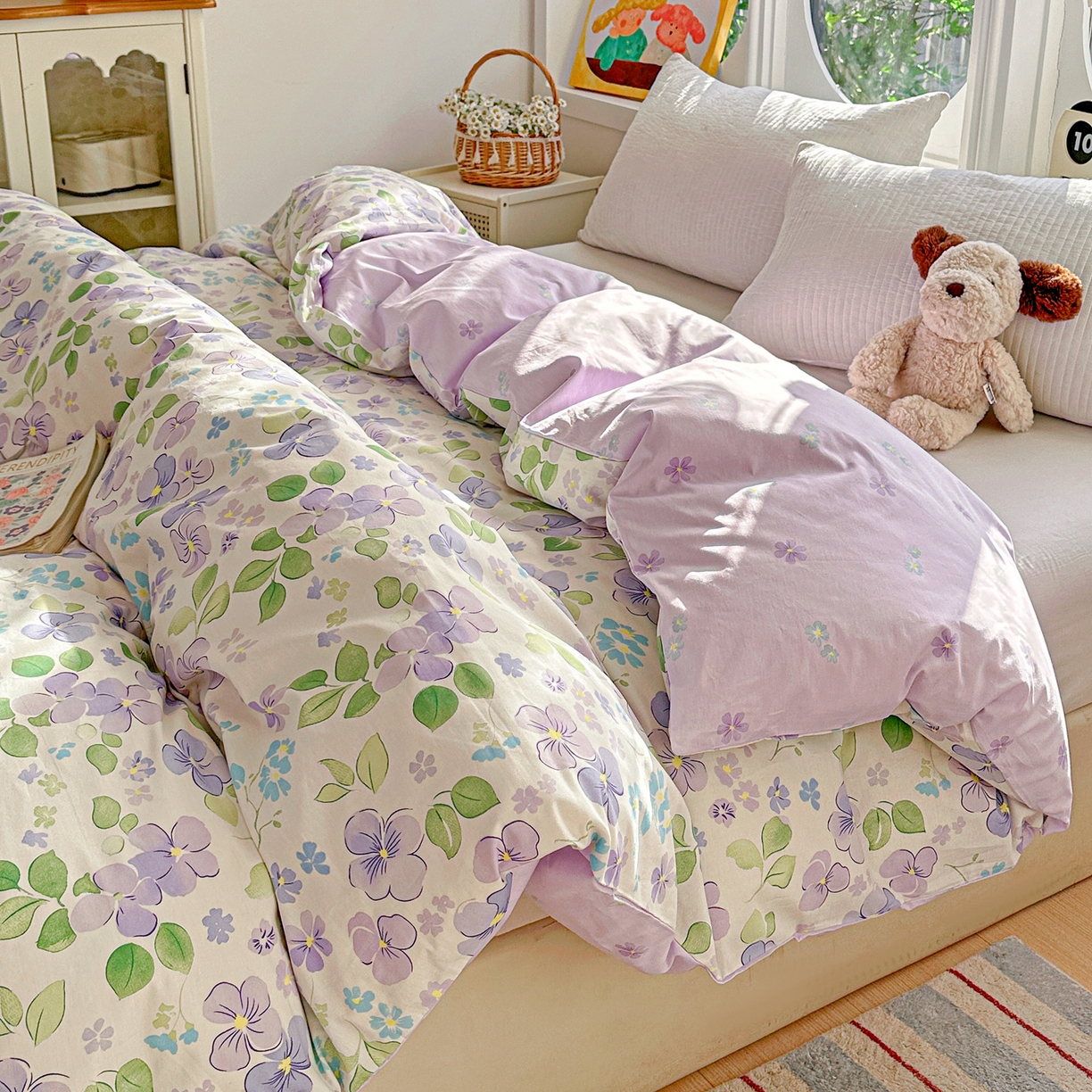 91家纺网 家纺一手货源 找家纺 佳汐蓝家纺 2026新款全棉纯棉加厚13376印花单品被套 被套单件 洛香