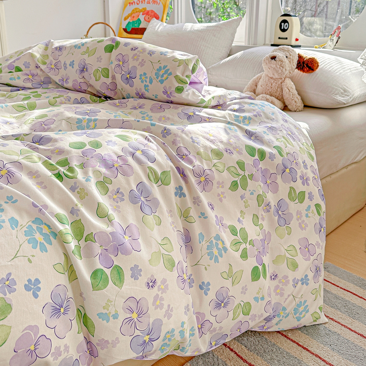 91家纺网 家纺一手货源 找家纺 佳汐蓝家纺 2026新款全棉纯棉加厚13376印花单品被套 被套单件 洛香