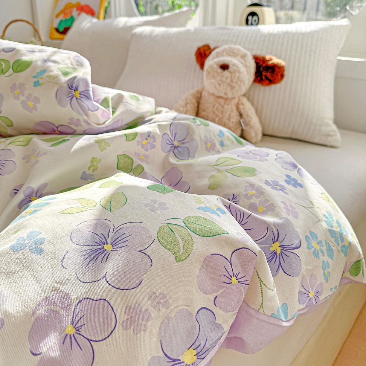 91家纺网 家纺一手货源 找家纺 佳汐蓝家纺 2026新款全棉纯棉加厚13376印花单品被套 被套单件 洛香