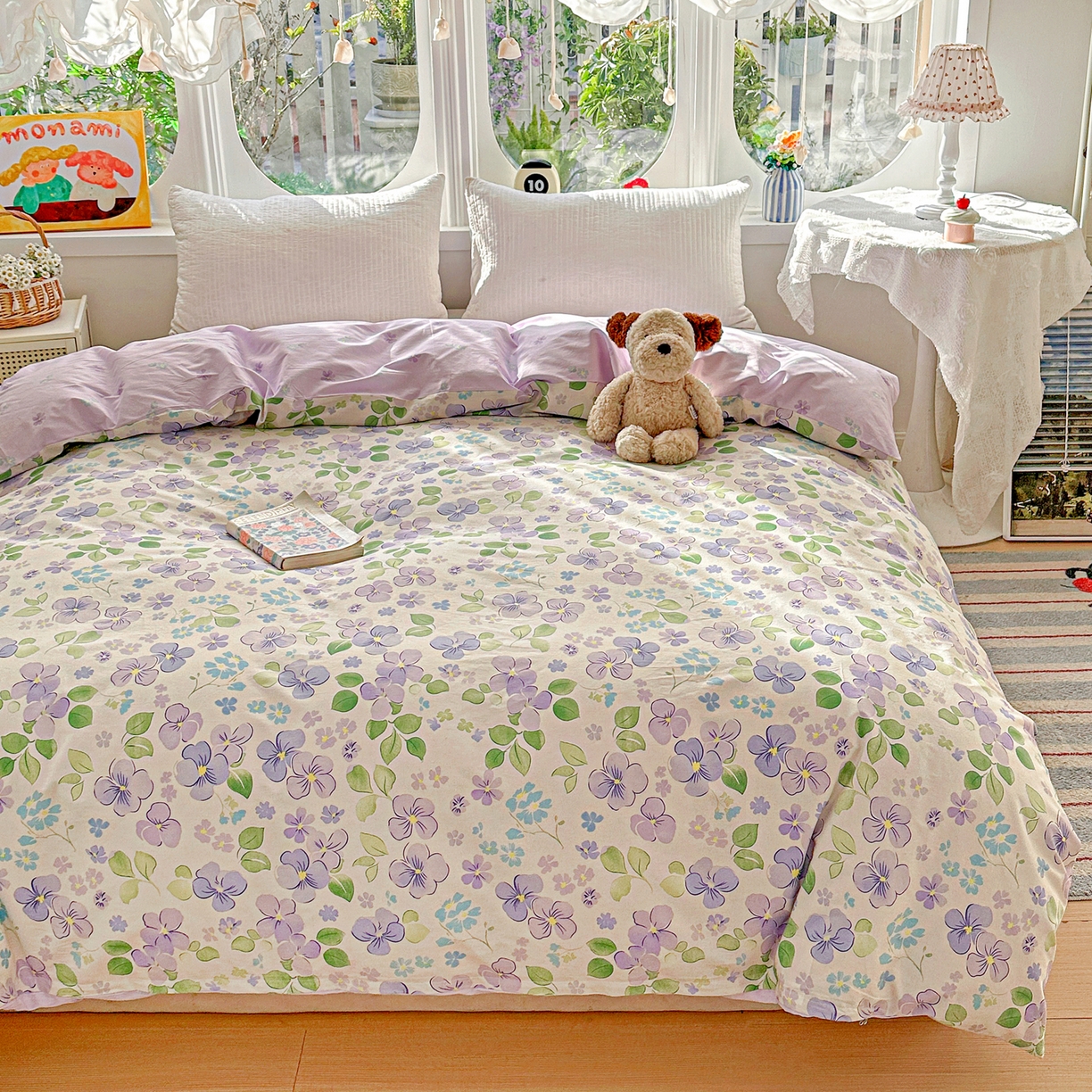 91家纺网 家纺一手货源 找家纺 佳汐蓝家纺 2026新款全棉纯棉加厚13376印花单品被套 被套单件 洛香