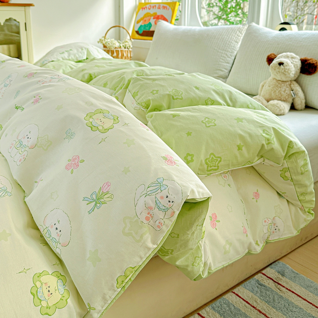 91家纺网 家纺一手货源 找家纺 佳汐蓝家纺 2026新款全棉纯棉加厚13376印花单品被套 被套单件 米亚