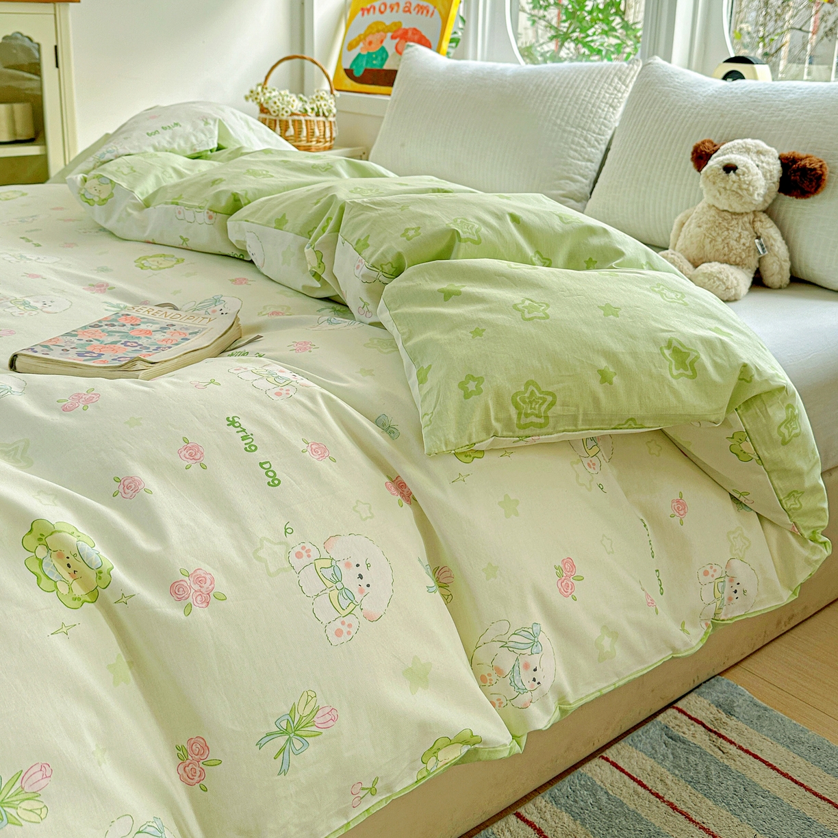 91家纺网 家纺一手货源 找家纺 佳汐蓝家纺 2026新款全棉纯棉加厚13376印花单品被套 被套单件 米亚