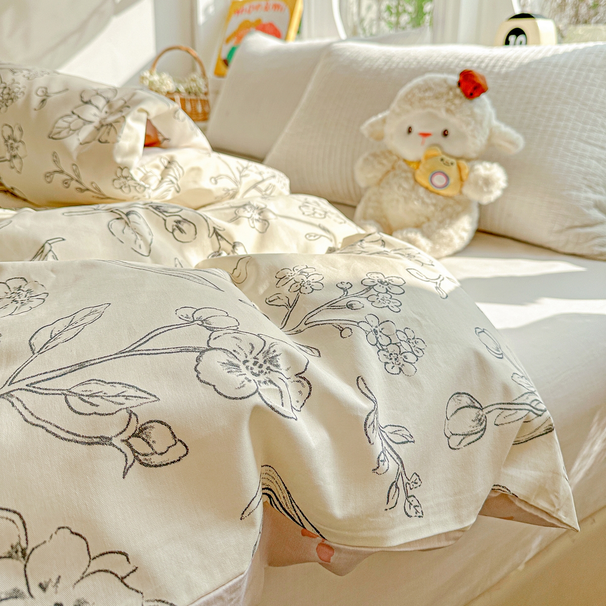 91家纺网 家纺一手货源 找家纺 佳汐蓝家纺 2026新款全棉纯棉加厚13376印花单品被套 被套单件 沫恋