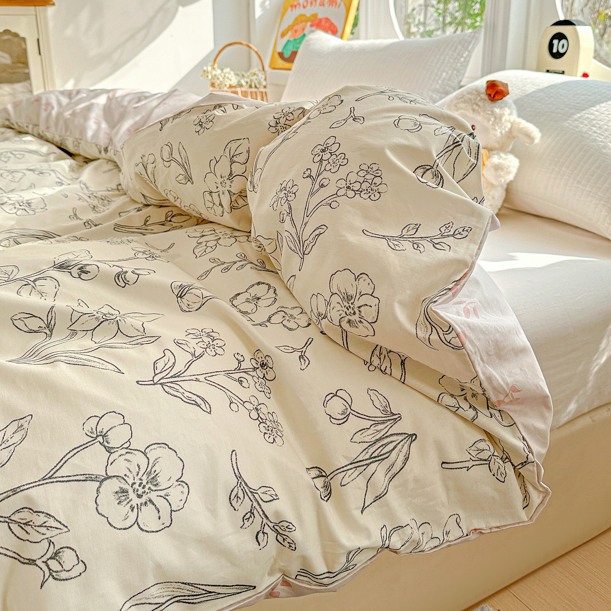 91家纺网 家纺一手货源 找家纺 佳汐蓝家纺 2026新款全棉纯棉加厚13376印花单品被套 被套单件 沫恋