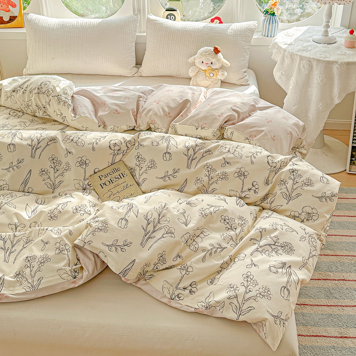 91家纺网 家纺一手货源 找家纺 佳汐蓝家纺 2026新款全棉纯棉加厚13376印花单品被套 被套单件 沫恋