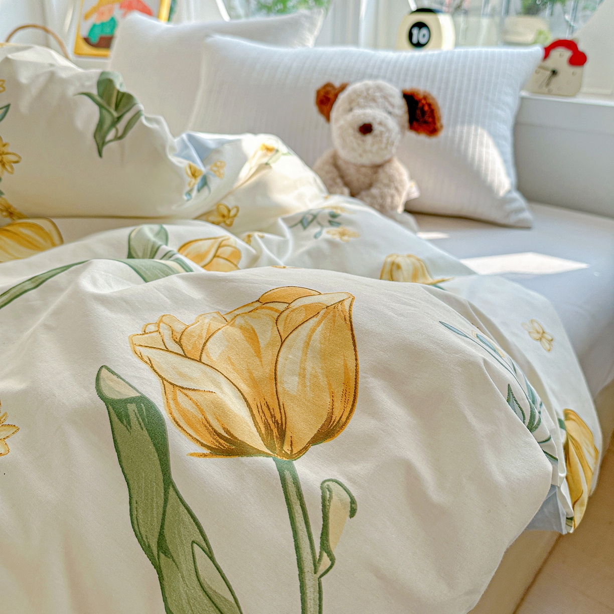 91家纺网 家纺一手货源 找家纺 佳汐蓝家纺 2026新款全棉纯棉加厚13376印花单品被套 被套单件 沐浴暖阳