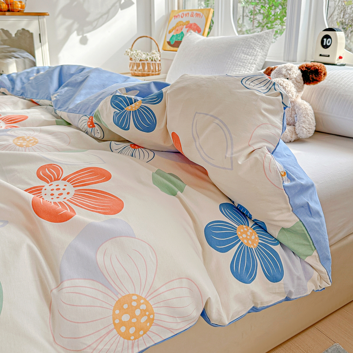 91家纺网 家纺一手货源 找家纺 佳汐蓝家纺 2026新款全棉纯棉加厚13376印花单品被套 被套单件 暖阳情调